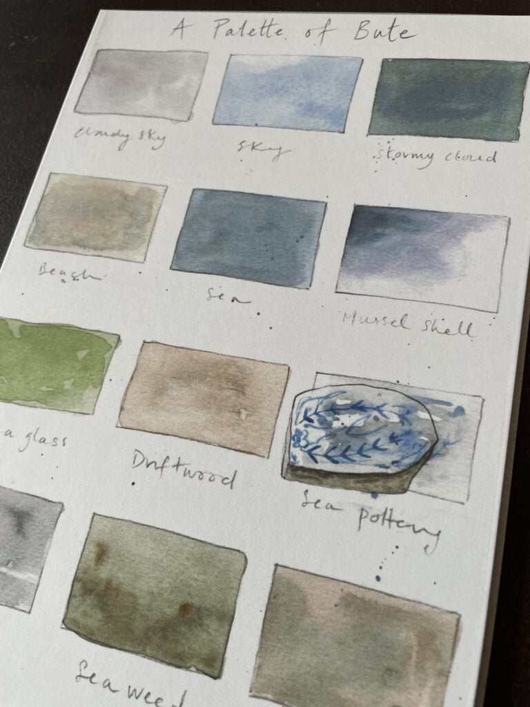 A Palette of Bute A5 Art Print (Sea Pottery)